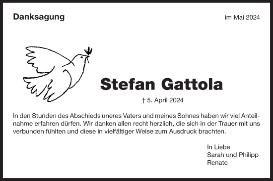 Traueranzeige von Stefan Gattola von Bietigheimer Zeitung