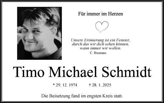 Traueranzeige von Timo  Schmidt von Bietigheimer Zeitung