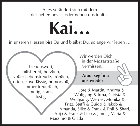 Traueranzeige von Kai  von Bietigheimer Zeitung